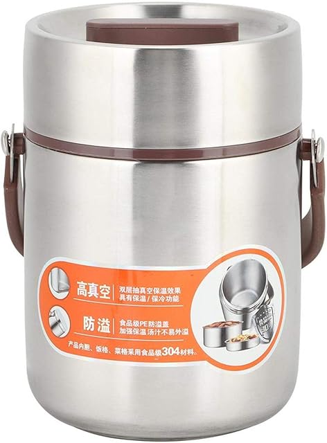 Tinje Thermal for Hot Food and Drinks, Lunch Box Insulated Container Vacuum Jar Large Capacity Stainless Steel Bento Flask Soup Keep Warm Wide Mouth Leakproof School Office(1.6L)