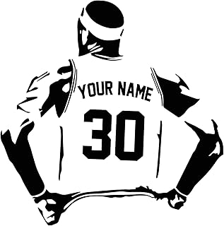 Personalized Custom Basketball Player Wall Decal - Choose Your Name & Numbers Custom Player Jerseys Vinyl Decal Sticker Decor Kids Bedroom (29