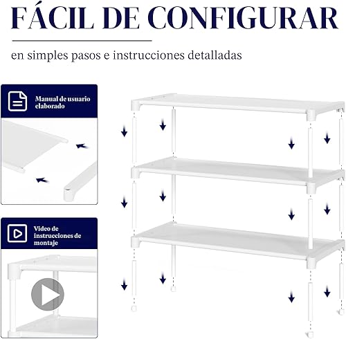 Miniatura 4 de Kitsure - Zapatero no tejido de alta calidad, organizador de zapatos para armario, entrada, garaje y pasillo, estantes de zapatos apilables largos