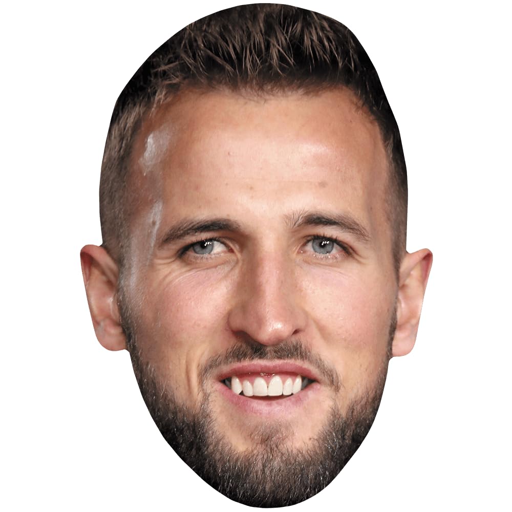 Harry Kane (Beard) Celebrity Mask, Flat Card Face, Fancy Dress Mask