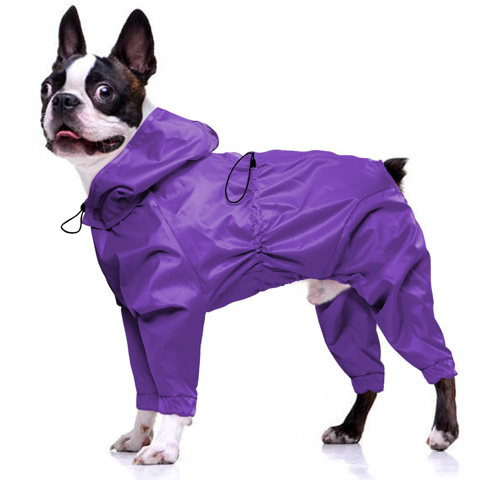 OUOBOB Dog Raincoat, Raincoats for Large Dogs Dog Rain Jacket with Clear Hooded, Waterproof Poncho Snow-Proof Vest Rainwear