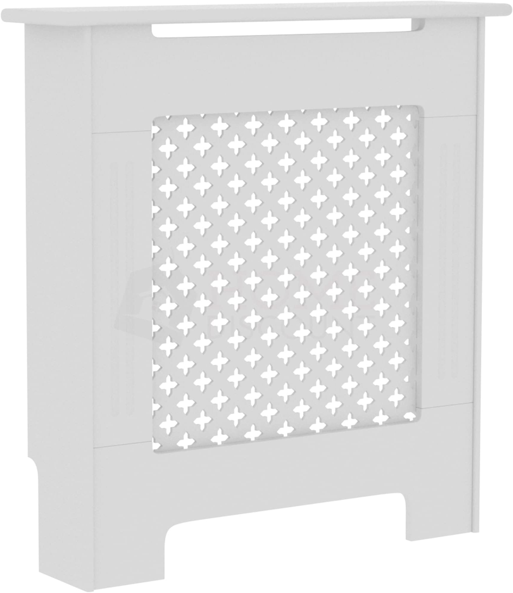 Cache-radiateur En MDF Blanc 78 Cm QQMORA - Design à Lattes Modernes - Assemblage Requis