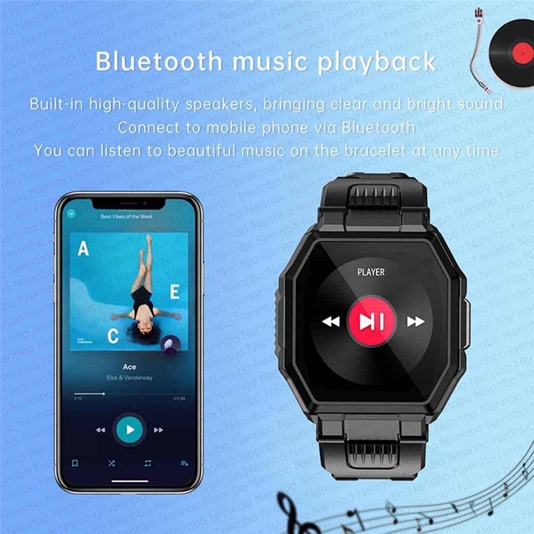 Fitness Tracker, Bluetooth Sport Smart Watch, pulsometr, monitor snu, krokomierz, stoper, pełny ekran dotykowy, smartwatch, wodoszczelność IP67, krokomierz, do systemu Android ios, unisex, zielony, Pasek