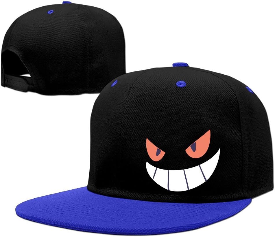 whyduiwoo Gengar Halloween Face Snapback Hats Flat Brim Hip-Hop Caps