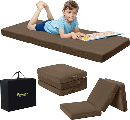 MeMoreCool Colchón de suelo plegable para niños, colchoneta para dormir y descanso para niños pequeños, colchón plegable para piso, cama de suelo