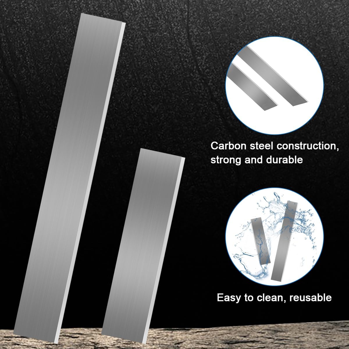 2 Pack Polymer Clay Cutters, 8 Inch & 4 Inch, Flexible Clay Cutter Blade, Stainless Steel Blade Cutting Slicing Tools for DIY Ceramic Shaping Modelling Sculpturing Supplies,2 Sizes (10cm &20cm)