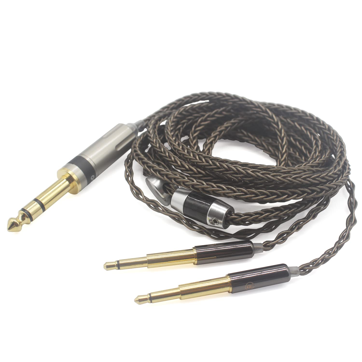 Youkamoo6.35mm 8 Core Silver Plated Braided Headphone Replacement Upgrade Cable for Meze 99 Classics