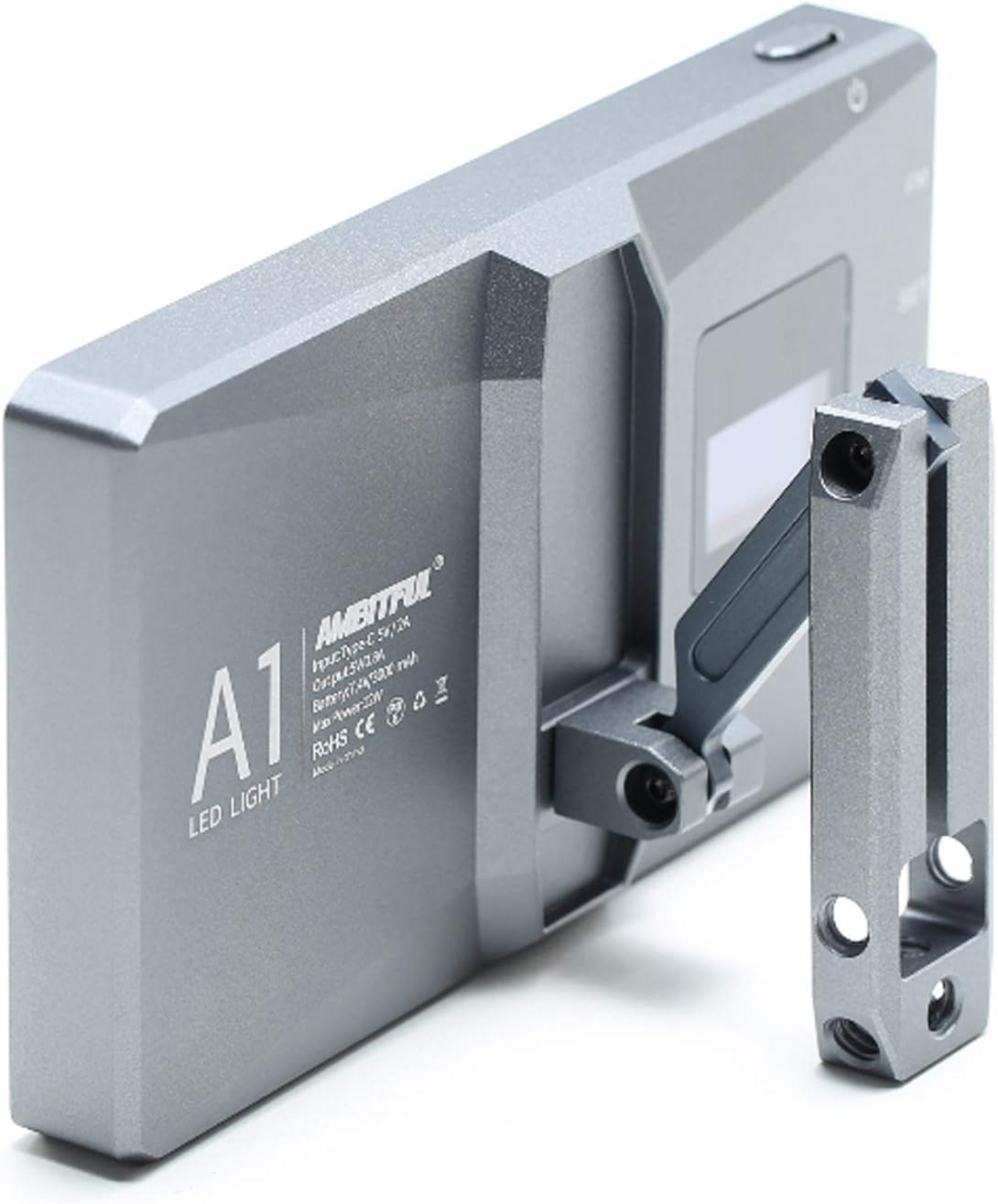 One-Day Sale: Up to 80% Off AMBITFUL A1 Full Color RGB LED Light, Built-in 12W Rechargeable Battery LED Camera Light 360° Full Color 4 Common Light Effects, TLCI/97,2500-8500K LED Video Light Panel with Mobile APP Control (A1)