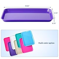 Vista 4 de JMU Bandejas para Procedimientos Dentales Autoclavables Juego de Bandejas Planas Tamaño B 13.25" X 9.75", Bandejas de Plástico para Instrumentos