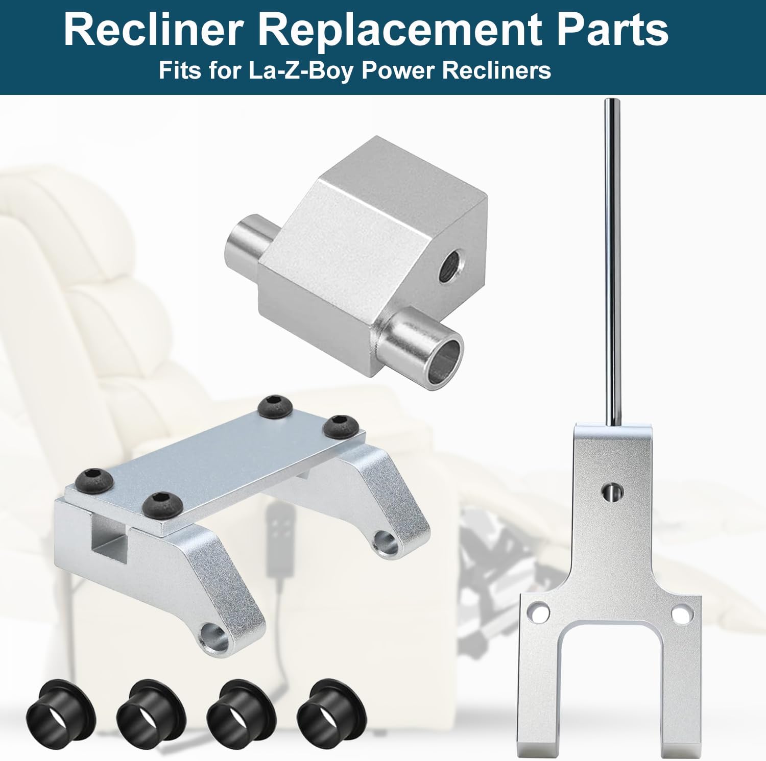 Metal Toggle Drive Connector Kit & Metal Drive Toggle and Clevis Mount Power Recliners, Compatible with La-Z-Boy/Lazyboy Power Recliners