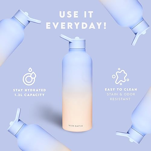 Miniatura 6 de Tritan Bottle  Botella de agua grande con pajilla, 44.0 fl oz  Botellas para beber para adultos  Gimnasio Botella de agua deportiva  Sin BPA, a