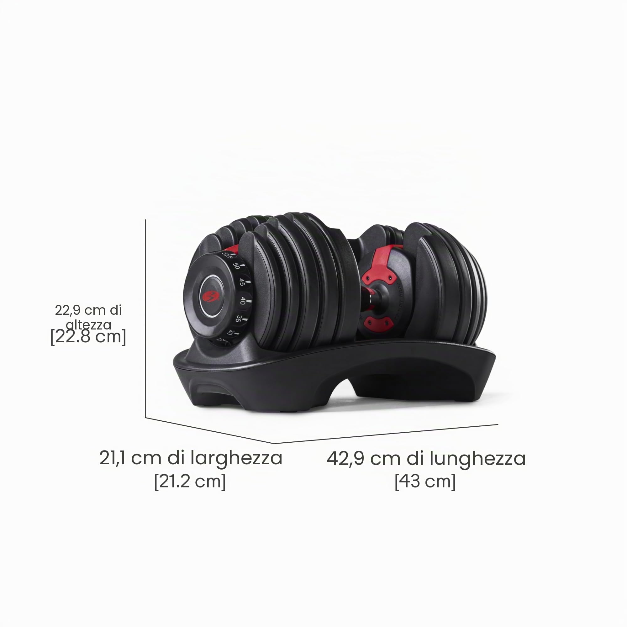 Bowflex SelectTech Serie Pesi Regolabili – Sistema Compatto con Manubri e Kettlebell 52, 90, 552i, 1090i e 840 per Allenamento di Forza a Casa