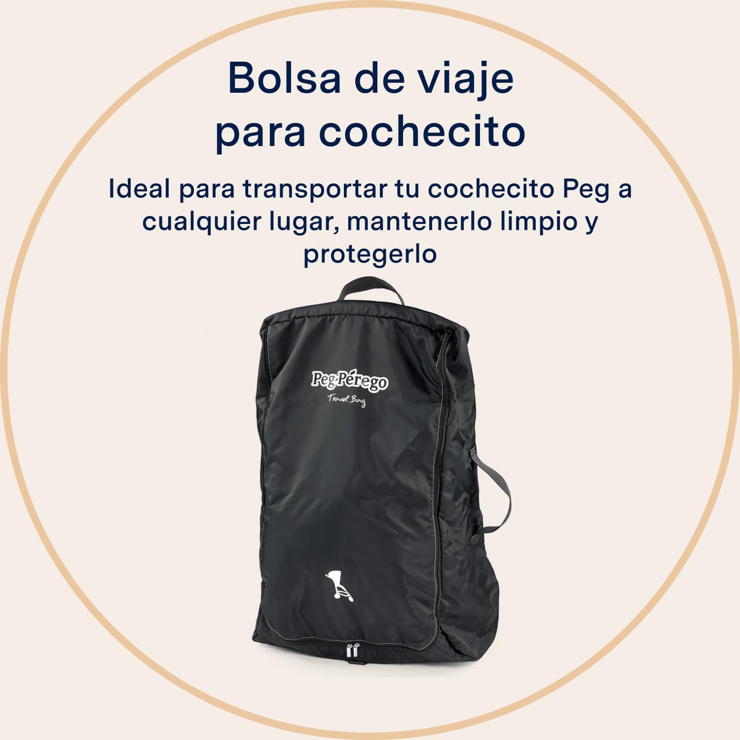 PEG Stroller Travel Bag w/Wheels - Bolsa de Viaje con Ruedas para Silla de Paseo - Compatible con Sillas con Cierre de Libro