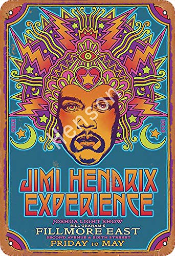 Henson Jimi Hendrix Experience Traditional vintage Tin Sign Logo 12 * 8 Advertising Eye-Catching Wall Decoration