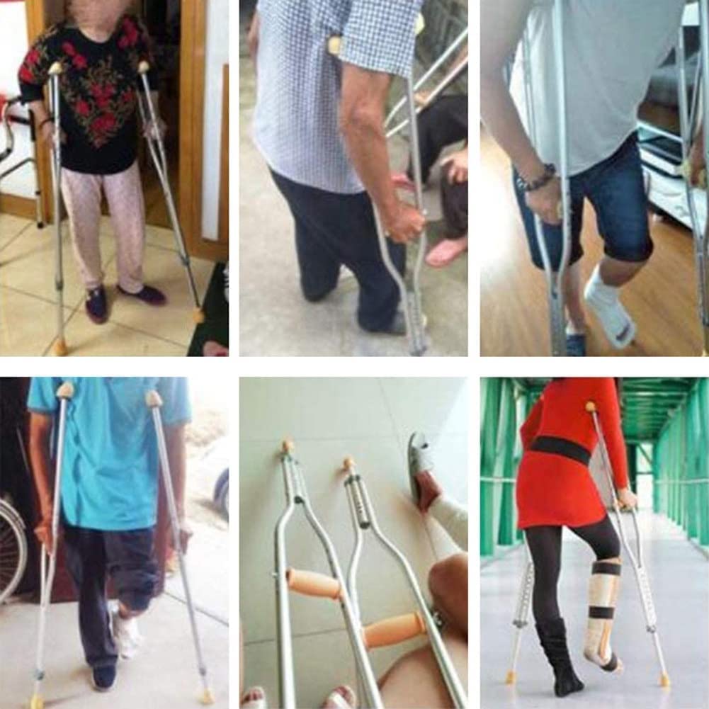 Kule dla dorosłych Pod pachami 1 para aluminiowych kul pod pachy Kule dla dorosłych, regulowana wysokość, kule, chodziki o kulach Idealne w podróży lub w pracy Keep it in mind