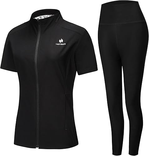 Miniatura 8 de HOTSUIT Traje de sauna elástico delgado para mujer, leggings de compresión para pérdida de peso