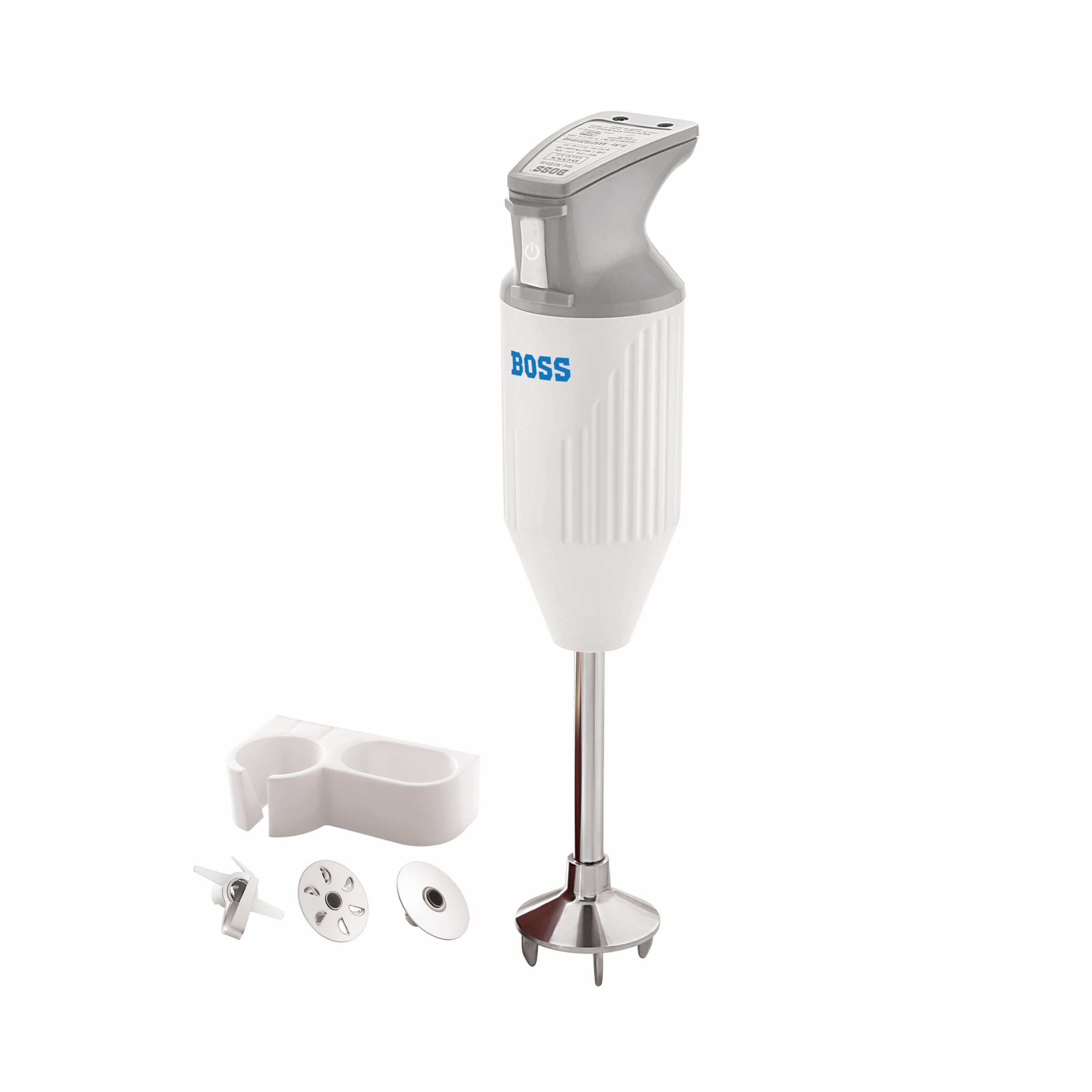 boss stainless steel b131 portable hand blender 180 watts | variable speed control | 3-year warranty | easy to clean and store | isi-marked, grey
