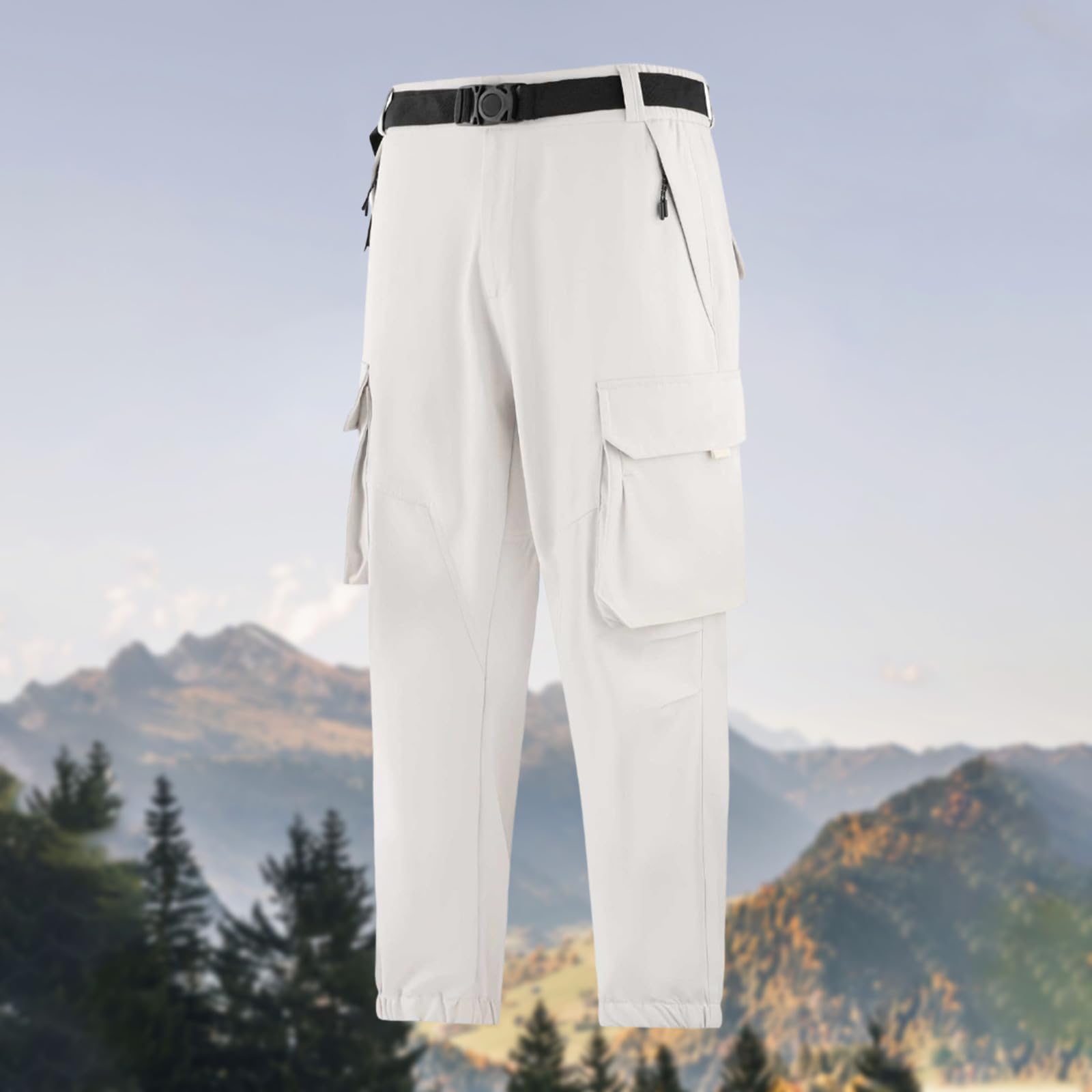 Pantalon Randonnée Homme Pantalon De Randonnée Noir Militaire Taille Elastique Bucheron Convertible Tactique Imperméable Surpantalon Moto Travail Résistant Carreaux Large Chantier Séchage Rapide