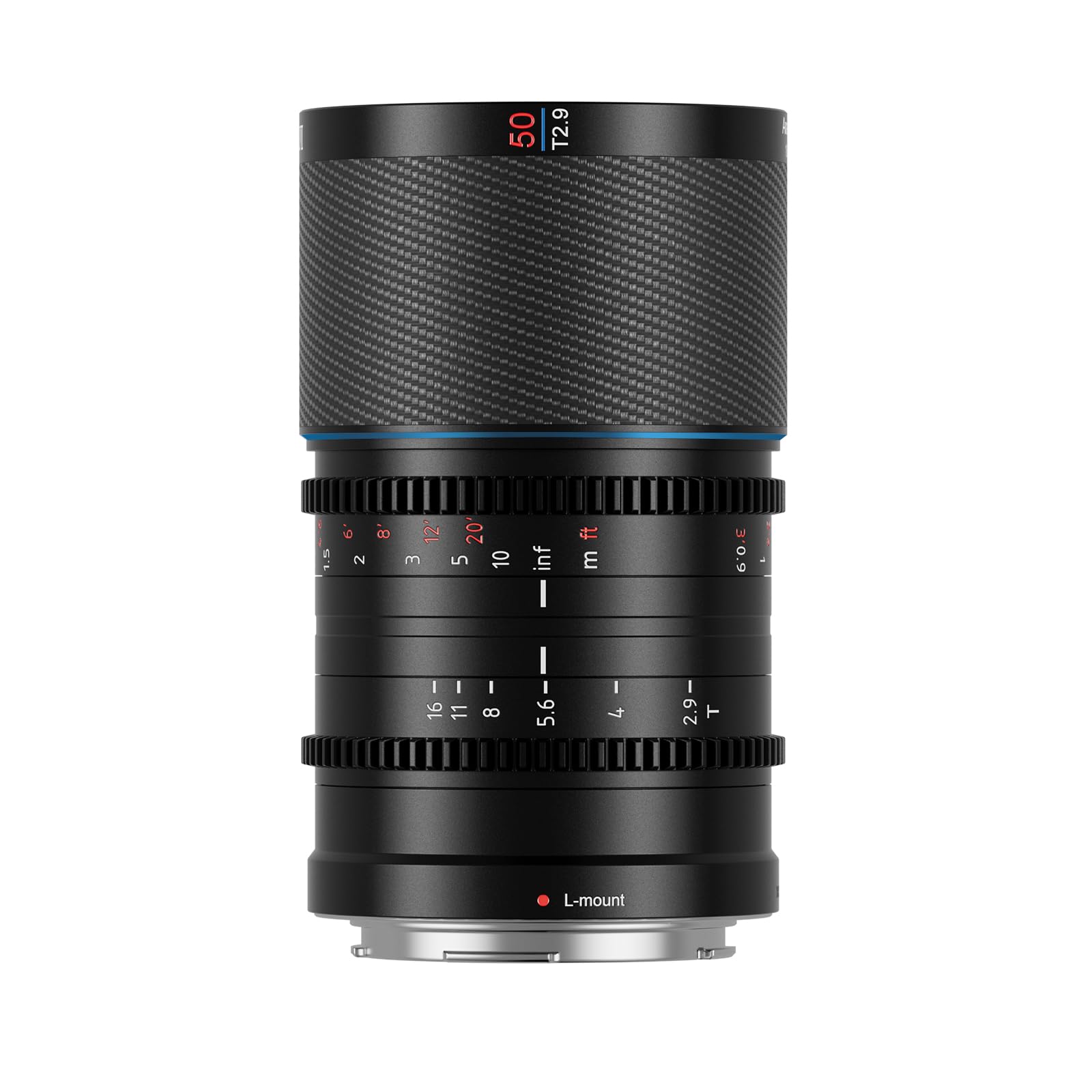 SIRUI Saturn 50mm T2.9 1.6X Full Frame Carbon Fiber Anamorphic Lens, Cine Lens for L Mount Cameras, Less Than 500g (Neutral Flare)