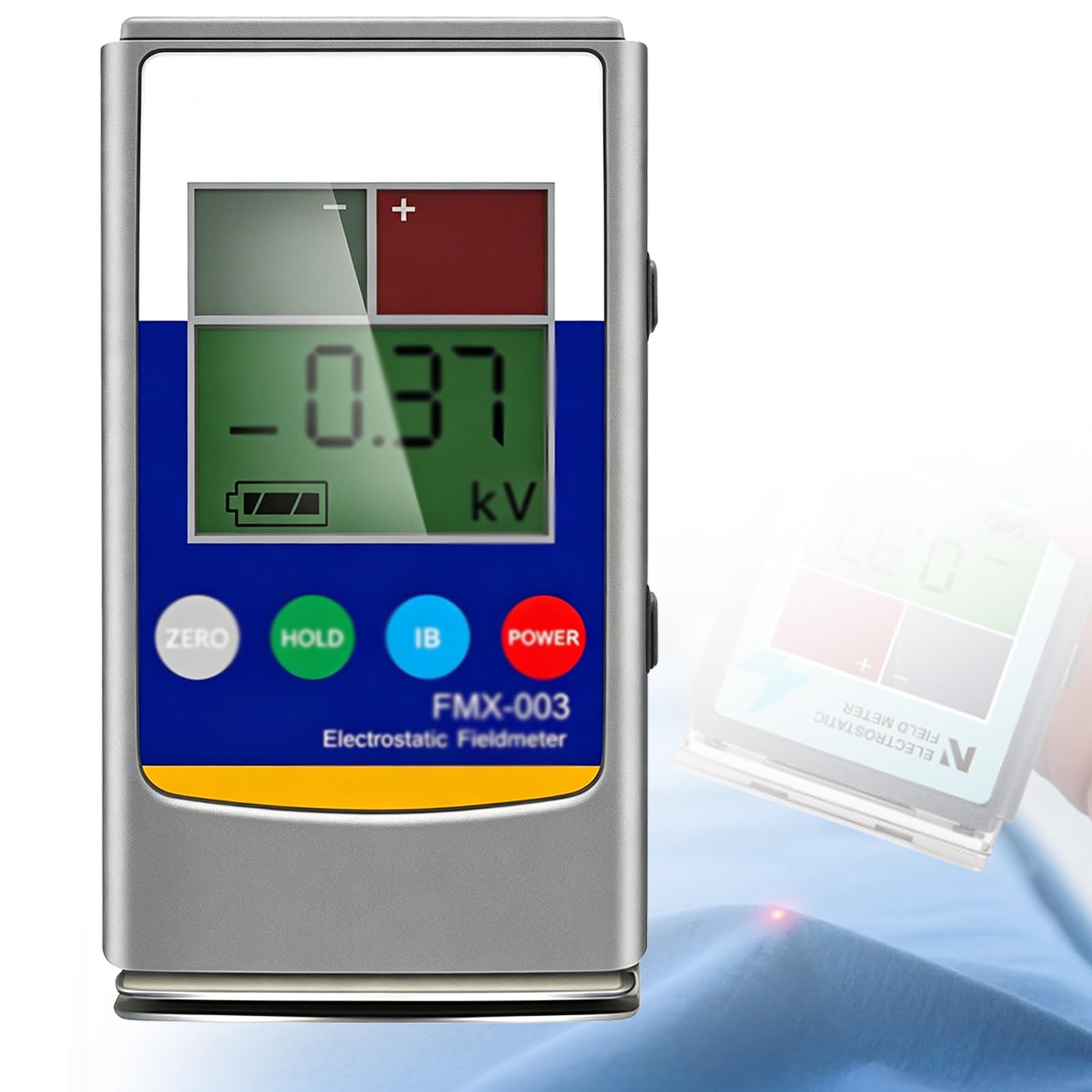 Electrostatic Fieldmeter, Ion Balance Tester,0-20KV/0-30KV Handheld Electrostatic Tester,with LCD Screen, Essential for Rubber, Fiber, Yarn, Plastic, and Composite Panels Static Detection FMX003