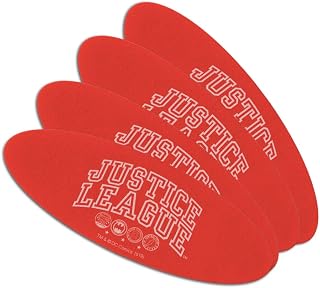 Justice League Athletic Logo Double-Sided Oval Nail File Emery Board Set 4 Pack