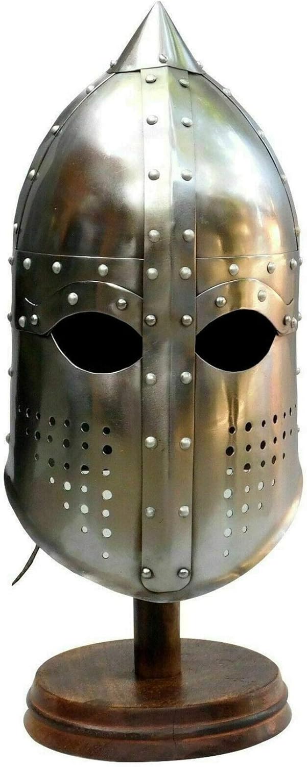 Medieval Knight Sugarloaf Crusader Viking SCA LARP Armor Helmet Reenactment Replica