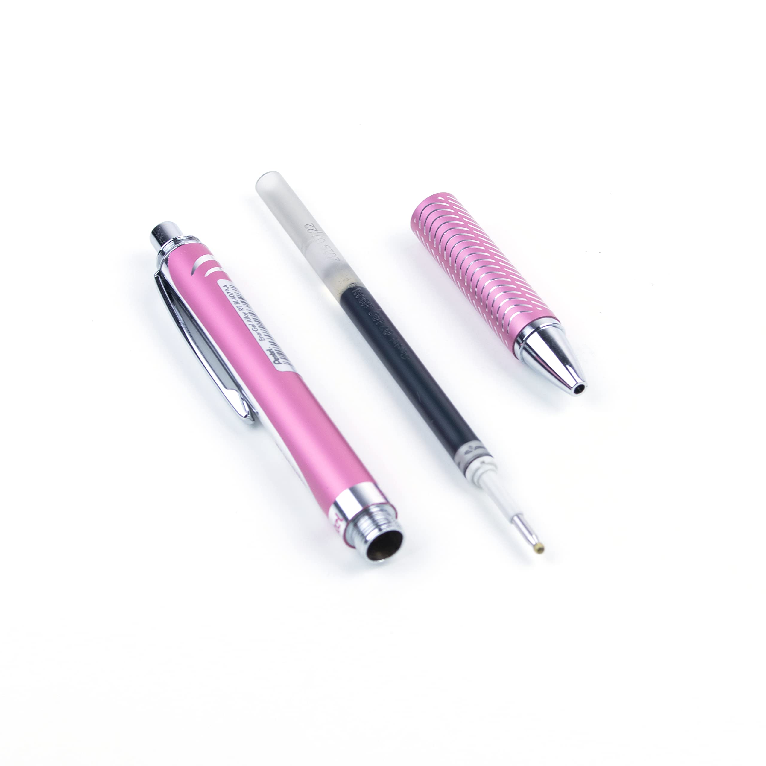 Pentel 0.7 mm punta "EnerGel Sterling nero inchiostro penna – Baby Blue (confezione da 12) rosa