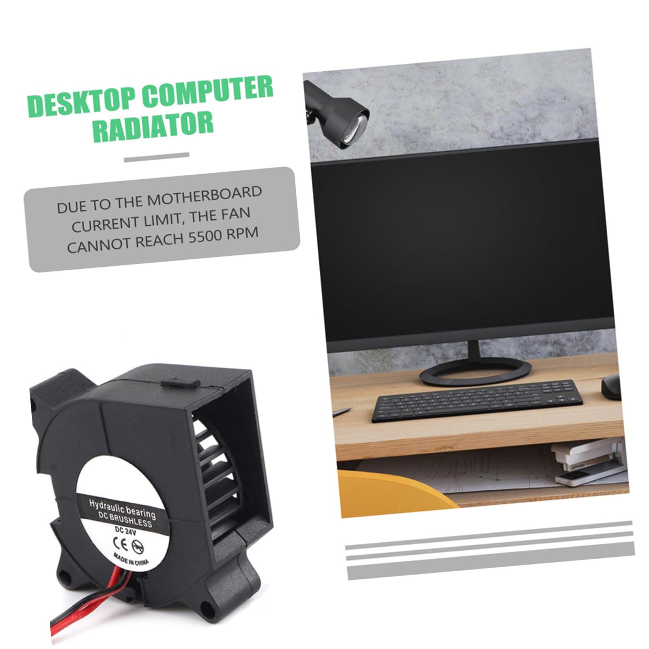 Housoutil 1Pc Hydraulic Bearing Cooling Fan Quiet Blower for Printers Excellent Small Exhaust Fan Tool Low Noise Operation Practical Design with Cable