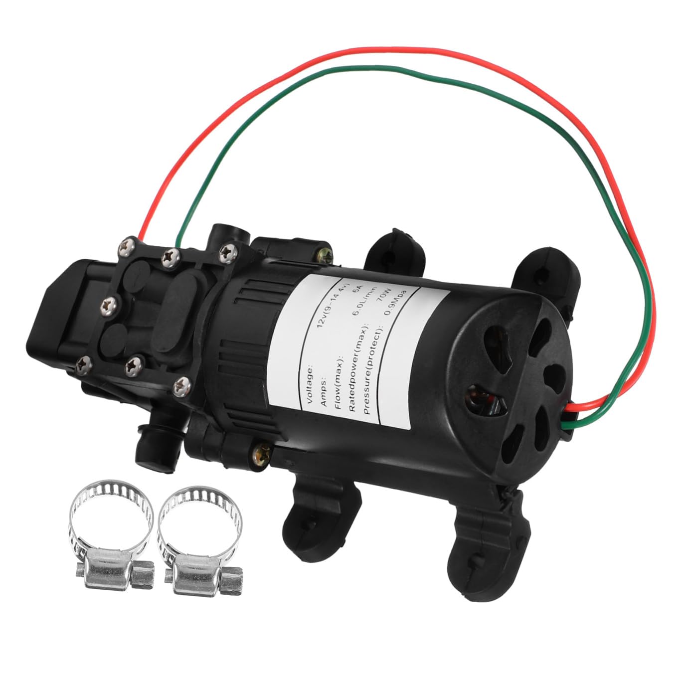 Bomba de Diafragma Eléctrica Autocebante 12v 70w Negra para Pulverización y Limpieza Alta Presión Mini Bomba Agua Coche