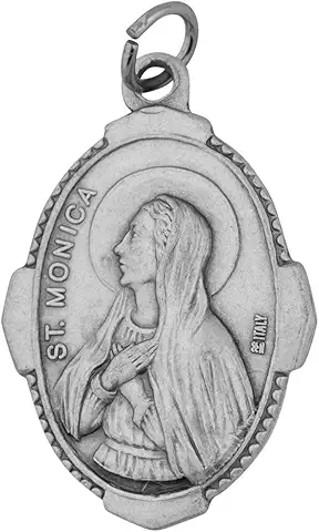 Saint Monica medal necklace