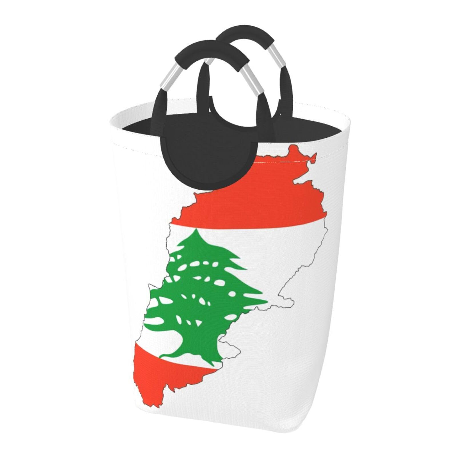 Grand sac à linge pliable drapeau du Liban de 80L pour dortoir