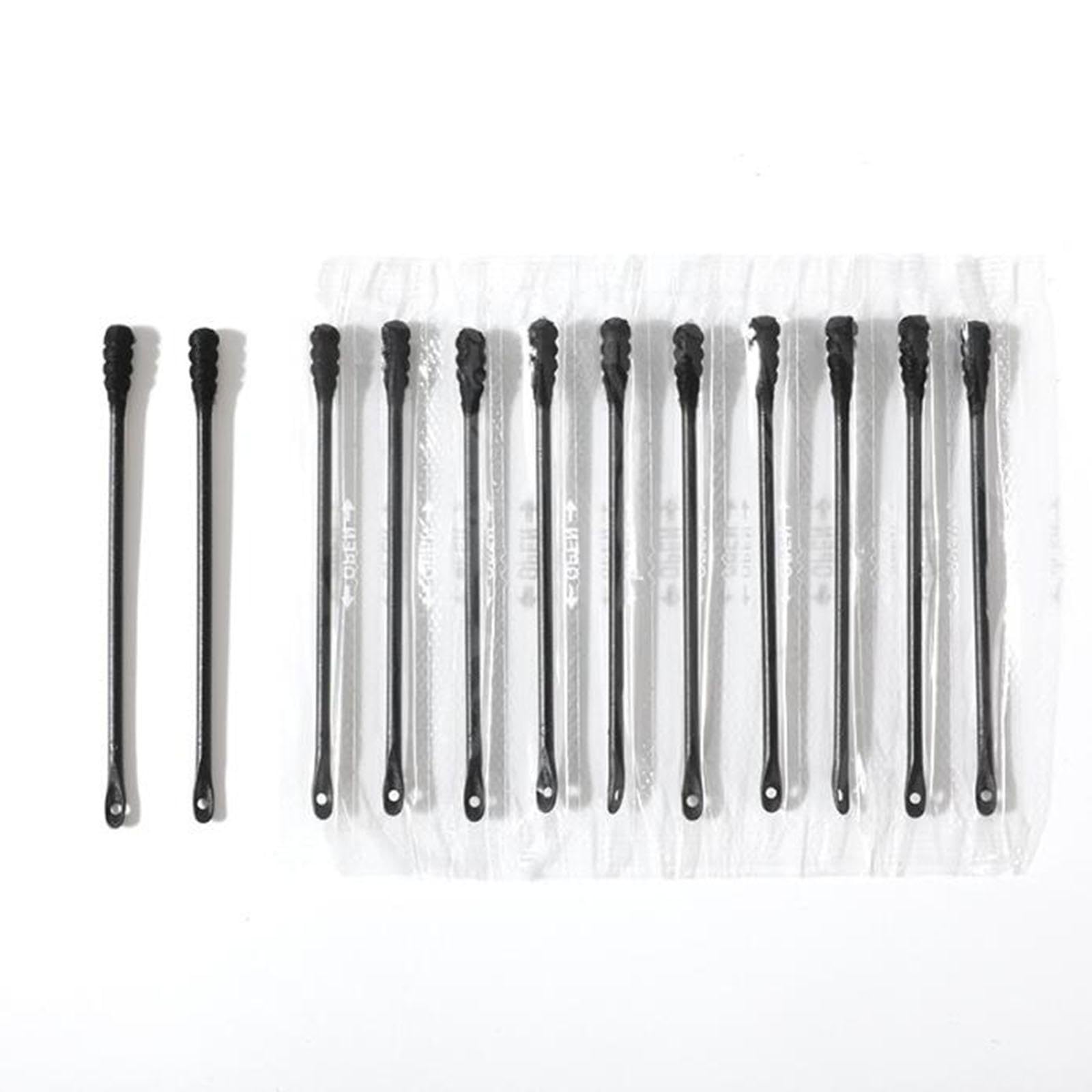 Double Tipped Cotton Swabs Beauty Cleaning Cotton Sticks for SPA Trips Salon Black 50pcscotton Swabs Skin Care Health-picture-22