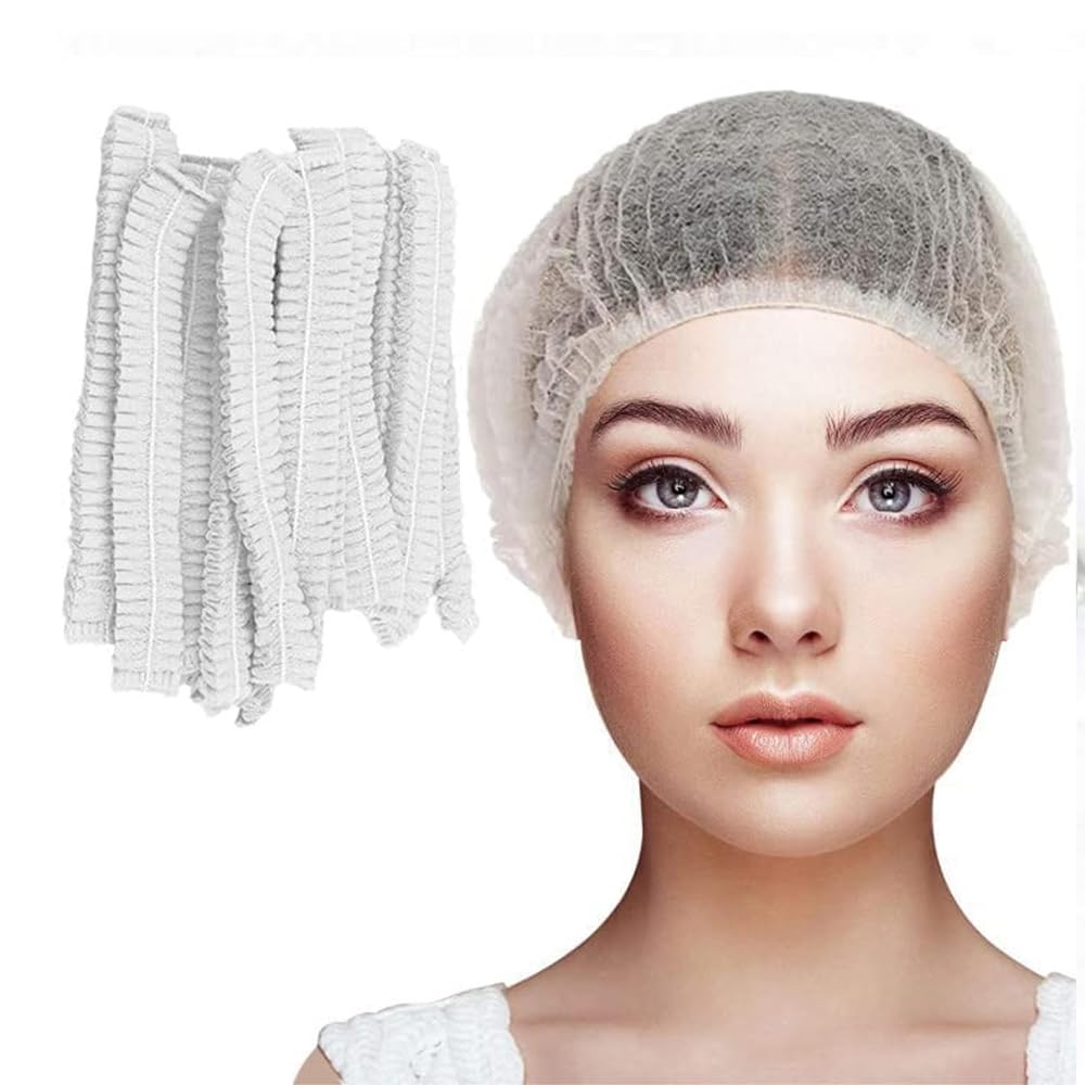 JASMINE & GLORY 100 Pcs White Premium Disposable Bouffant Caps with Elastic Band Hygienic Hair Protection for Salons Spas (B0BQR5LK23) Amazon Price History, Amazon Price Tracker