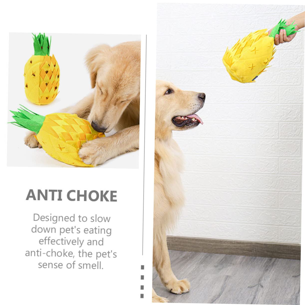 BESPORTBLE 2piezas Juguete Olfativo para Perros De Piña Juguete Interactivo para Cachorros Dispensador De Comida y Sonido para Entrenamiento y Estimulación Mental