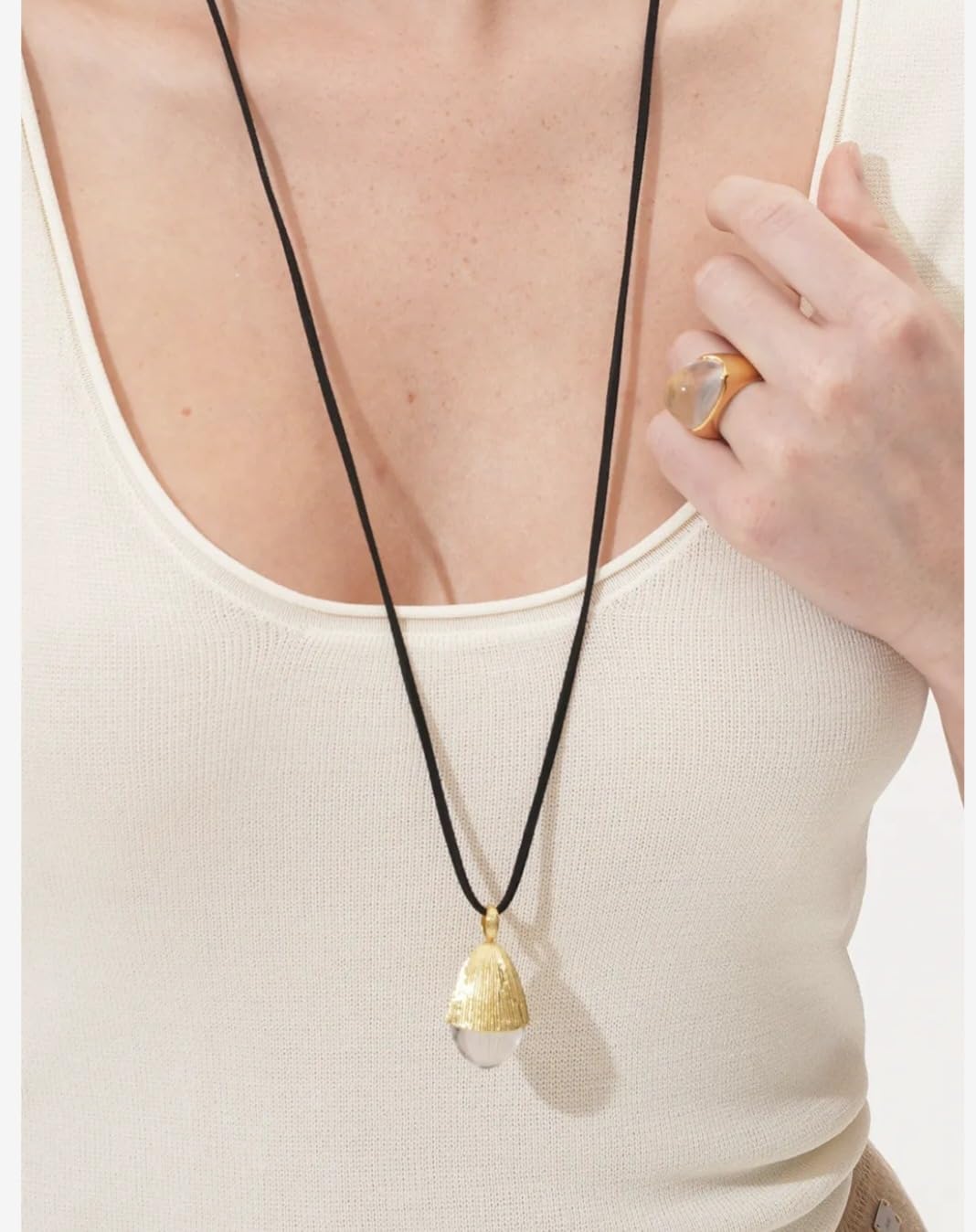 Gold Crystal Pendant Necklaces for Women, 18K Crystal Drop Necklace, Fashion Accessories, Teardrop Necklace with Lobster Clasp, Jewelry Gift for Women - Image 5