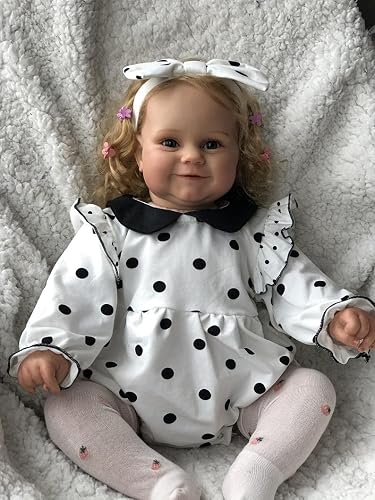 Pinky Reborn 24 Pulgadas 60cm Realista Muñecos bebé Renacer Bebé Hermosa Muñeca Silicona Bebe Reborn Toddler…