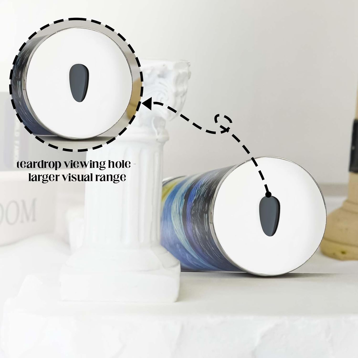 The Starry Night Rotatable Kaleidoscope,5.5" Handmade Full Visual Kaleidoscope For Adults,Natural Crystal Gems Stone Oil-Filled Core Box,Gift Box,Christmas New Year Valentine's Day Present Gift