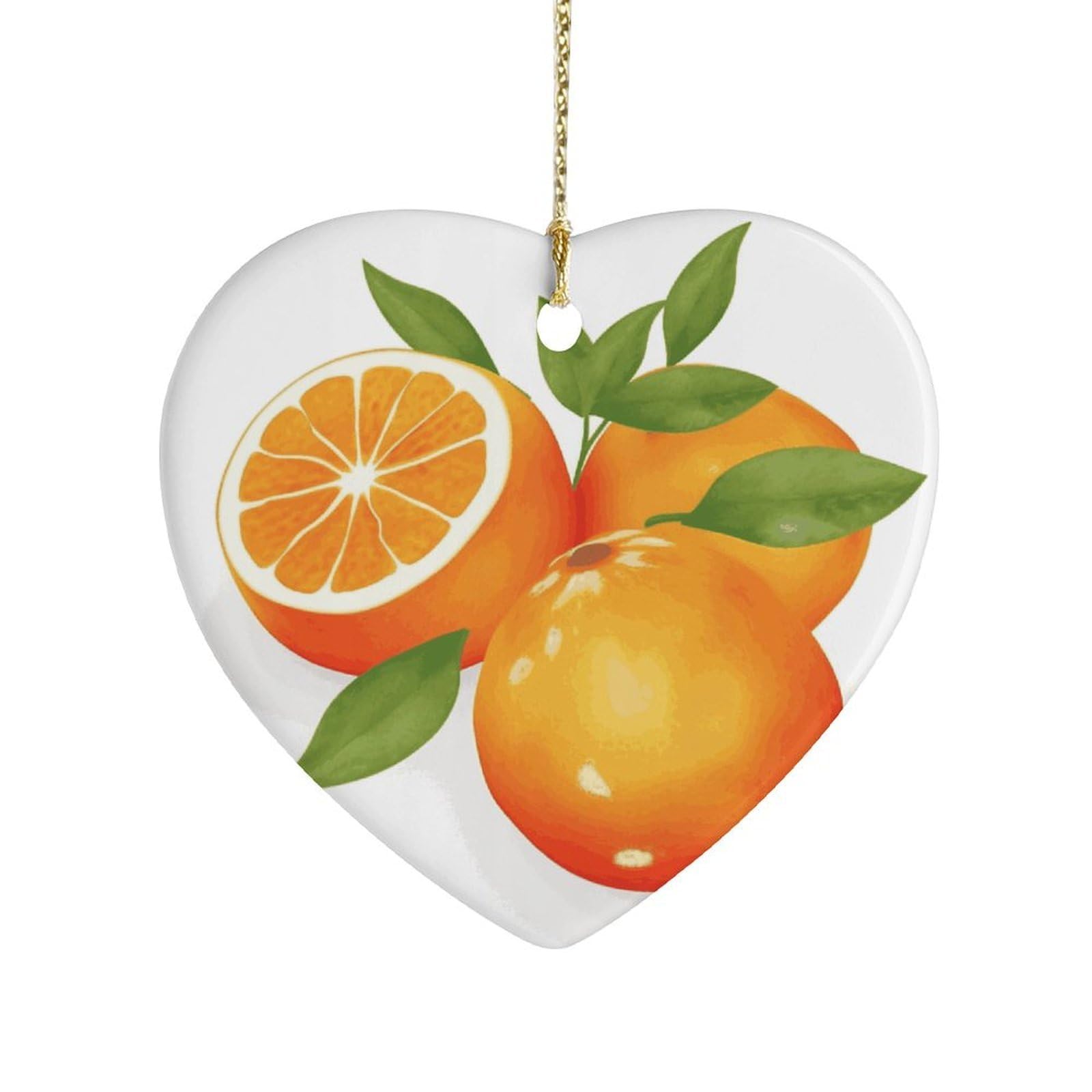 Fekiloot Style Orange Citrus Ceramic Ornament Home Decor Keepsake