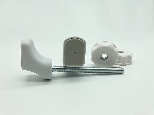 Miniatura 8 de Adaptador de varilla de husillo redondo M8 (0.315 in), paquete de 2 unidades para puertas de seguridad de bebés y mascotas montadas a presión (0.315