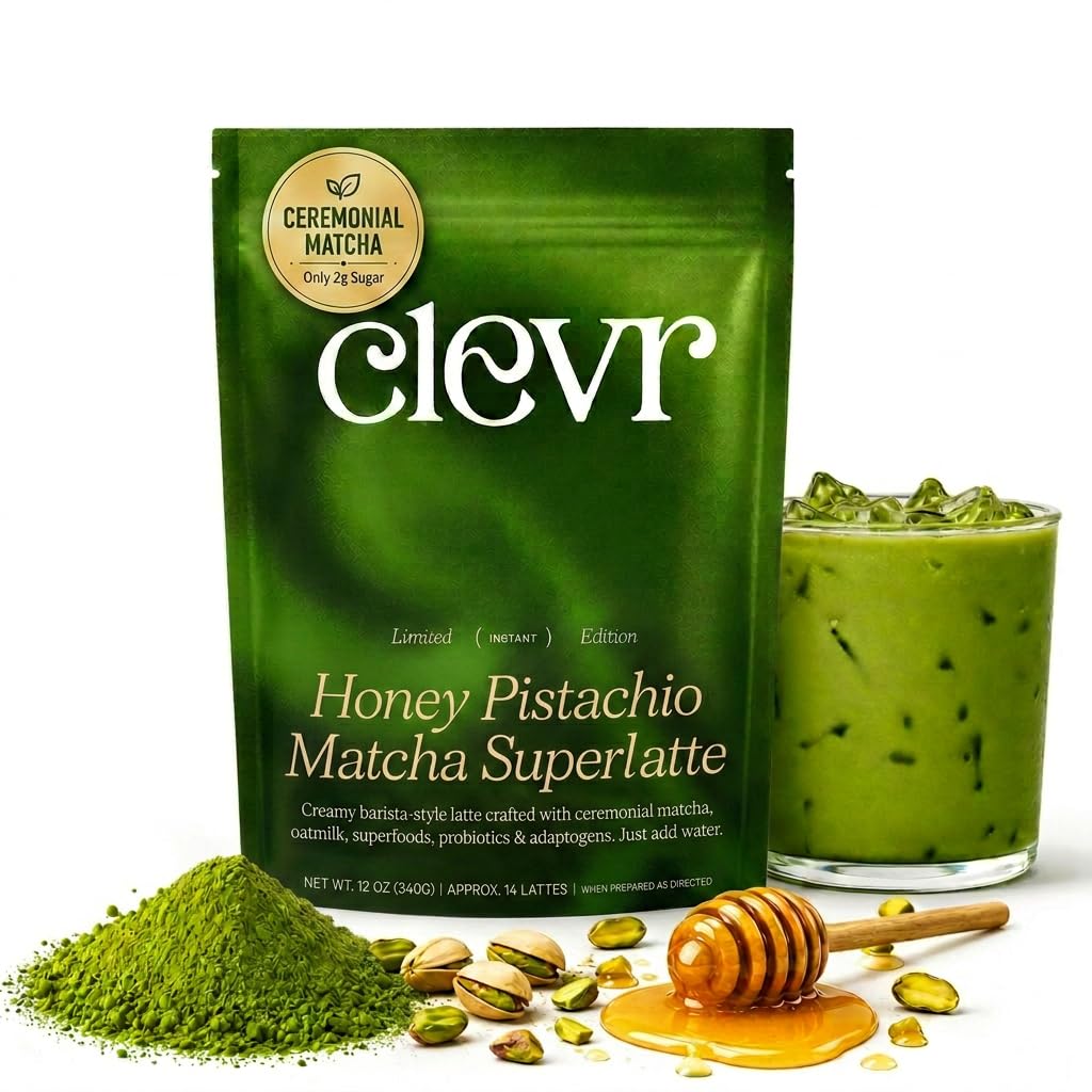 Amazon.com: Clevr Pistachio Matcha Latte, Organic Ceremonial Grade