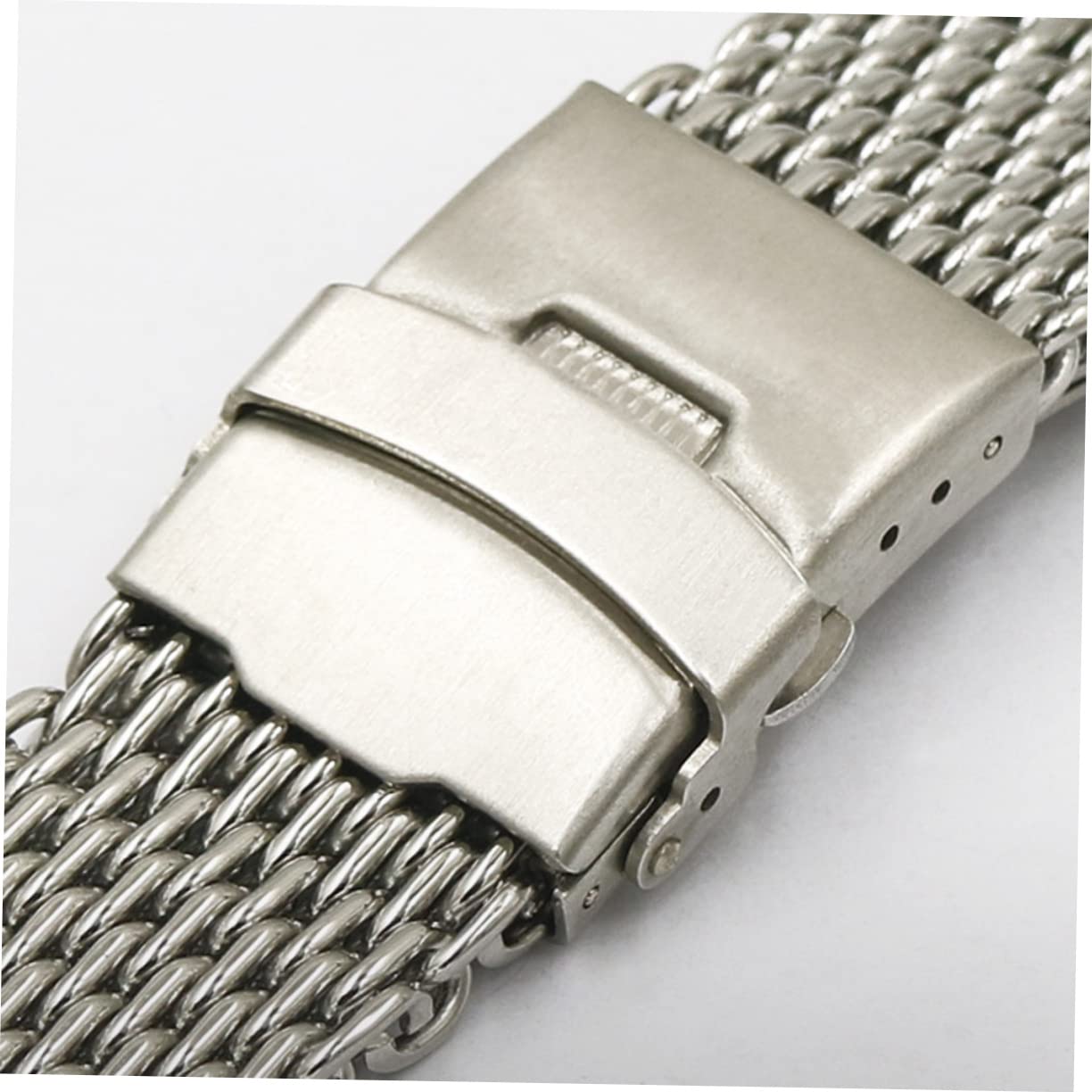 COLLBATH Lot De 2 Bracelets De Montre Élégants En Maille De Requin 20 Mm En Acier Inoxydable Confortables Pour Une Utilisation Quotidienne Et Nocturne