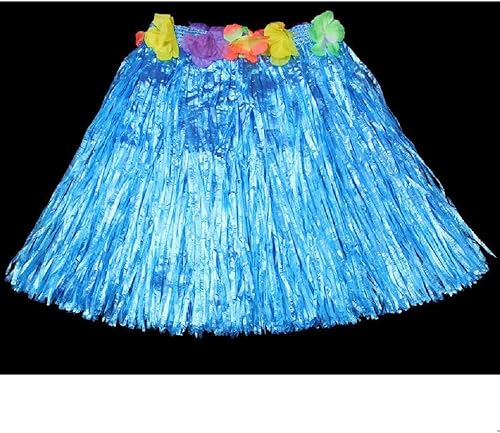 Miniatura 3 de Faldas de hierba para niños con falda hawaiana de hierba de Leis, falda de hierba hula tropical hawaiana fiesta en la playa