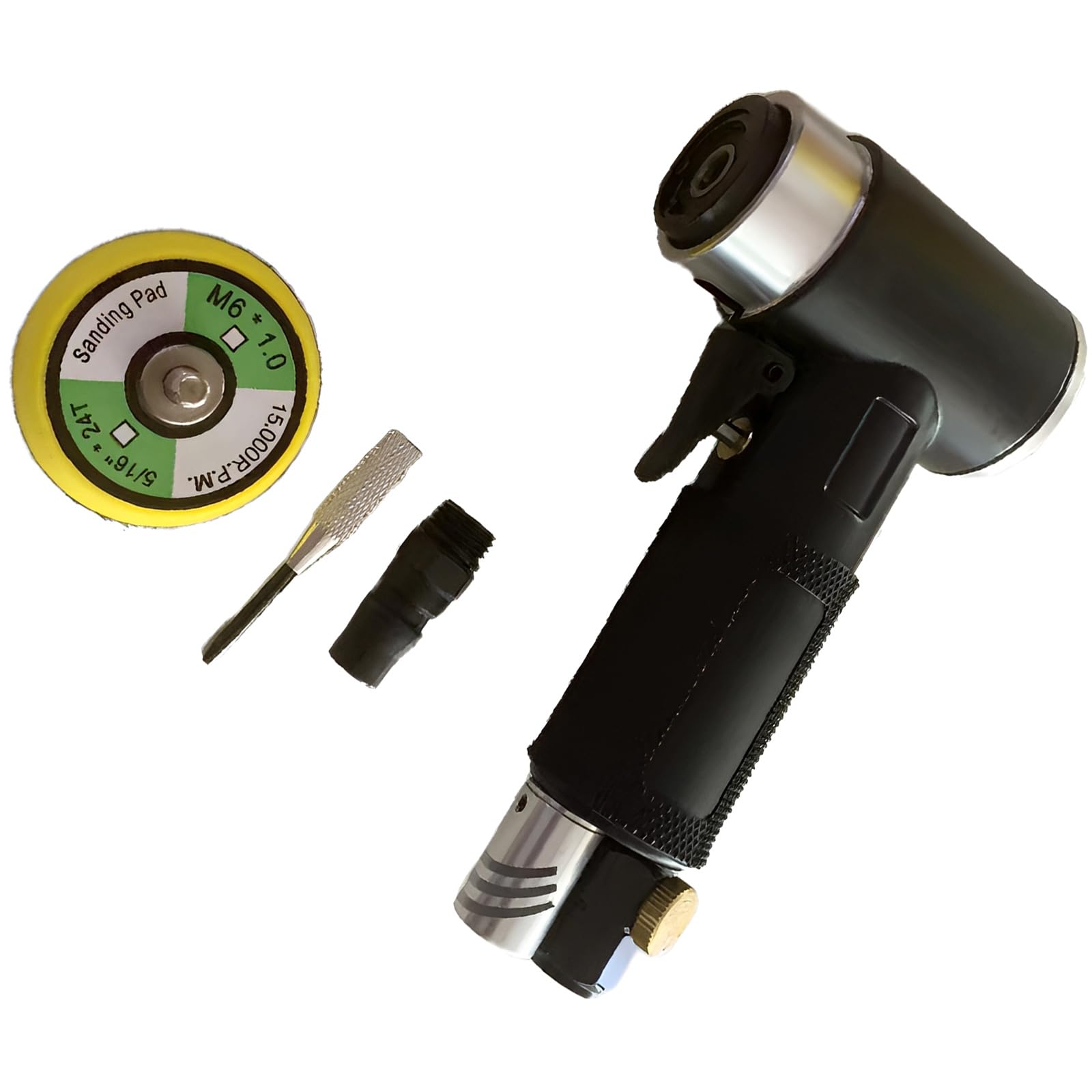 Zbiianxer Black Eccentric Mach Multifunctional Pneumatic Grinding Tool Low Noise Sander For Operations In Confined Workspaces Sander