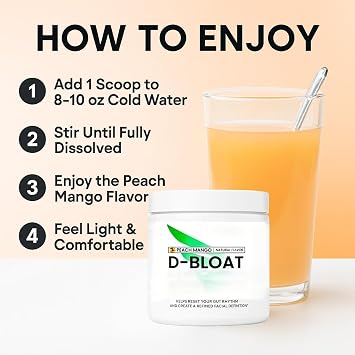 Debloat Powder, for Digestive Comfort, 1 pcs | debloat; relieve abdominal bloating; balance healthy gut environment; light comfortable body state