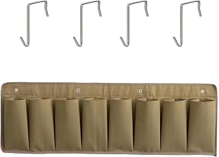 Rv Shoe Storage Pockets,Upgraded 8 Pockets Heavy Hanging Bedside or Sofa Storage Pockets for Shoes,Toys,Tools Accessories Organization and Storage Length 35.4 Inches/2.95ft(Khaki)