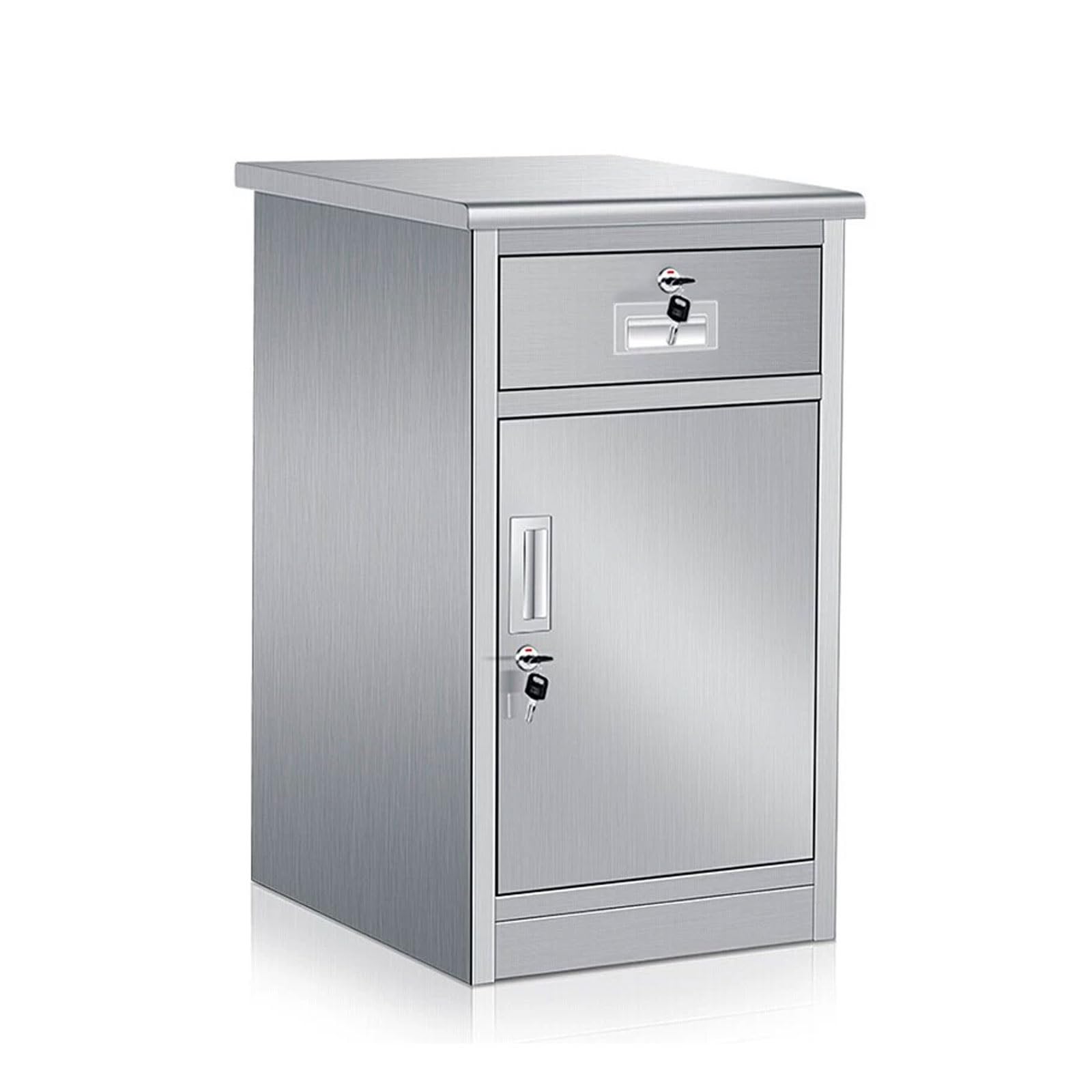 SaryEdge Multifunctional Stainless Steel Garage Storage Cabinet with Key Lock Adjustable Shelves Ideal for Home Workshop Kitchen & Garage nization,304