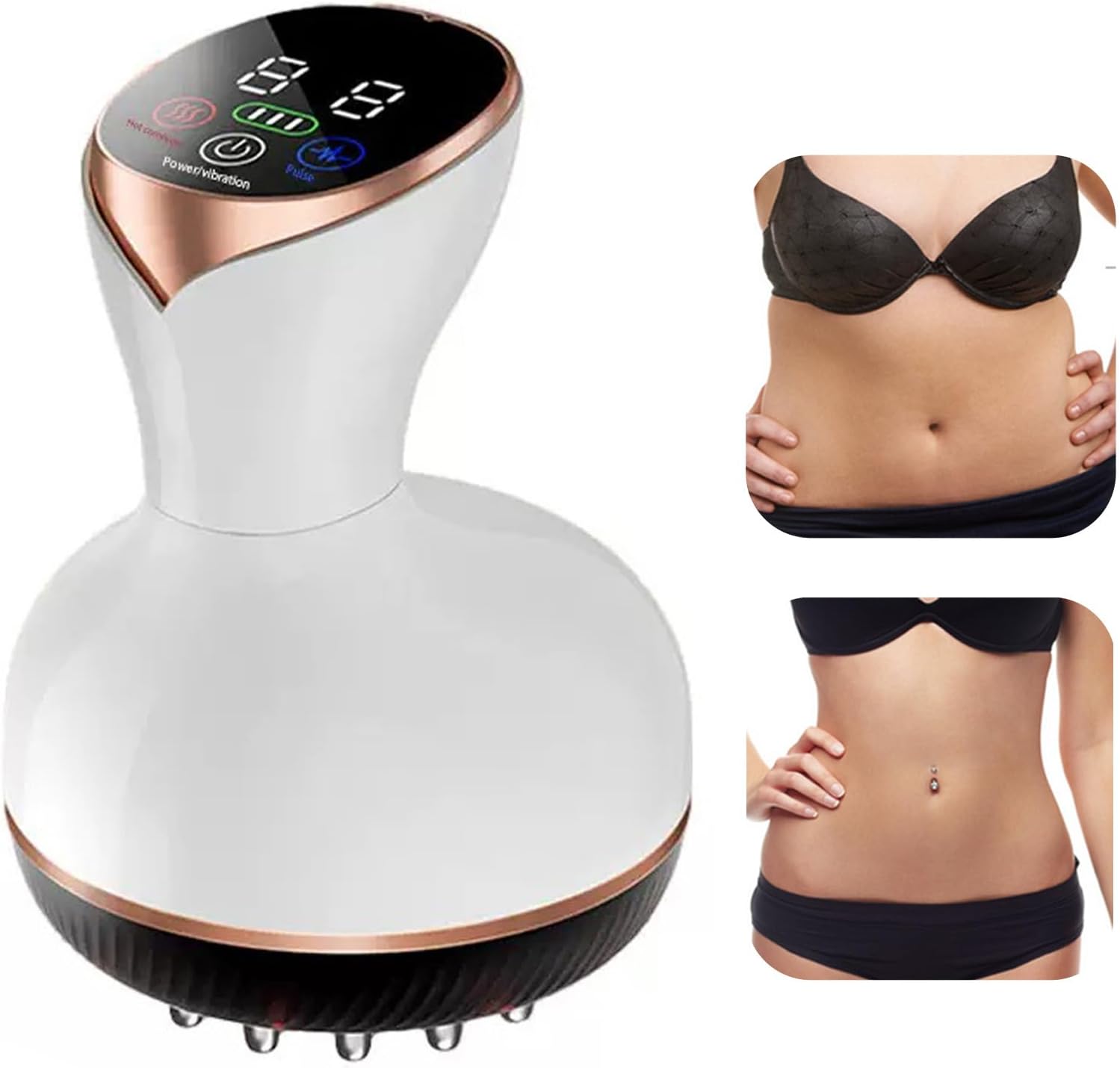 Lymphatic Drainage Massager & Cellulite Massage Tool, for Legs, Arms & Belly, Body Sculpting Machine Helps Reduce Stretch Marks and Fat Mass in The Abdomen, Microcurrent, Photothermal, and Vibration