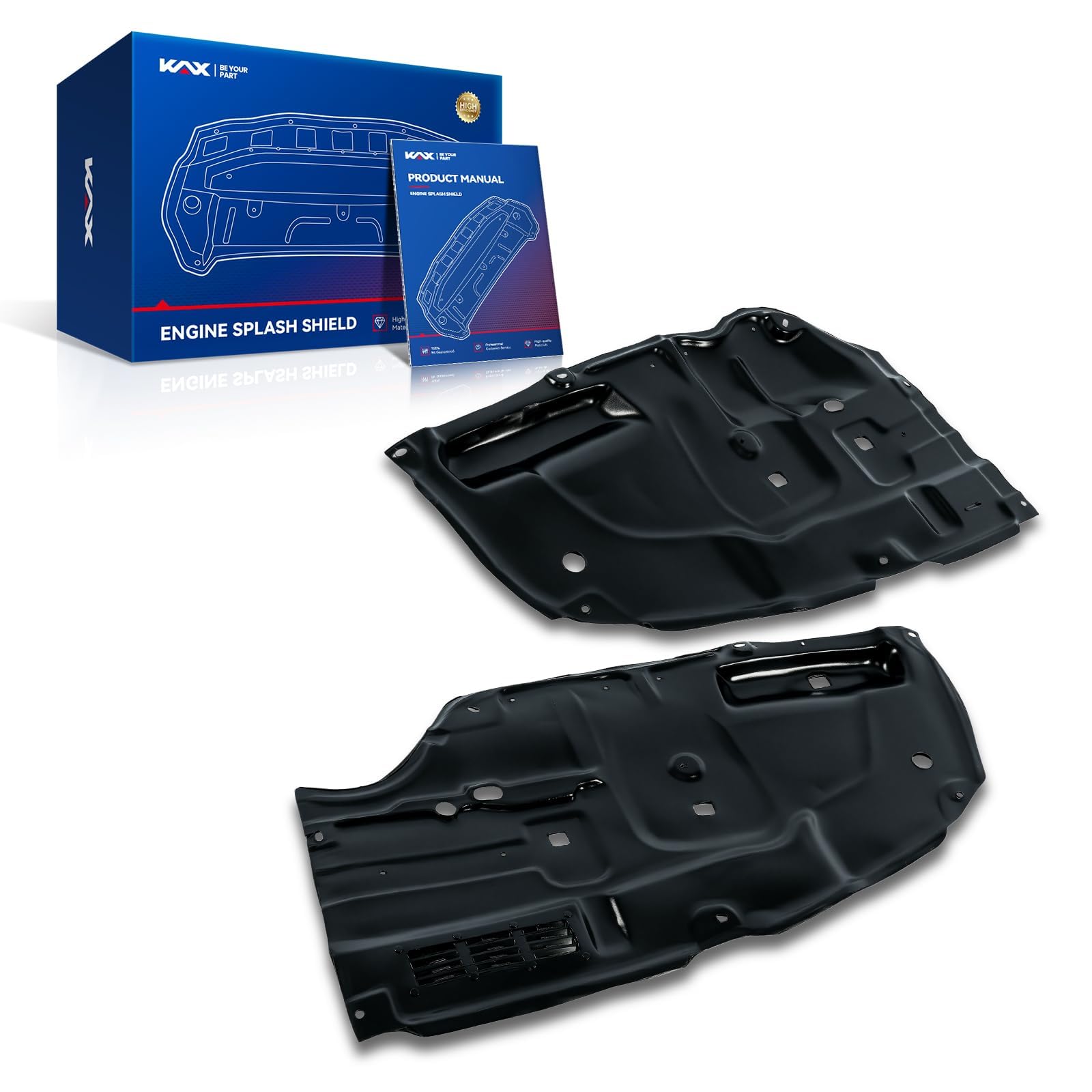 KAX Engine Splash Shield fit for 2011-2012 Toyota Avalon, 2Pcs