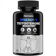 Synergy-T Testosterone Booster Supplement for Men, Total Male Performance, Liposomal Absorption System, 100% Transparency with Ashwagandha, DIM, Turkesterone, Zinc & Tongkat Ali, 90 Count