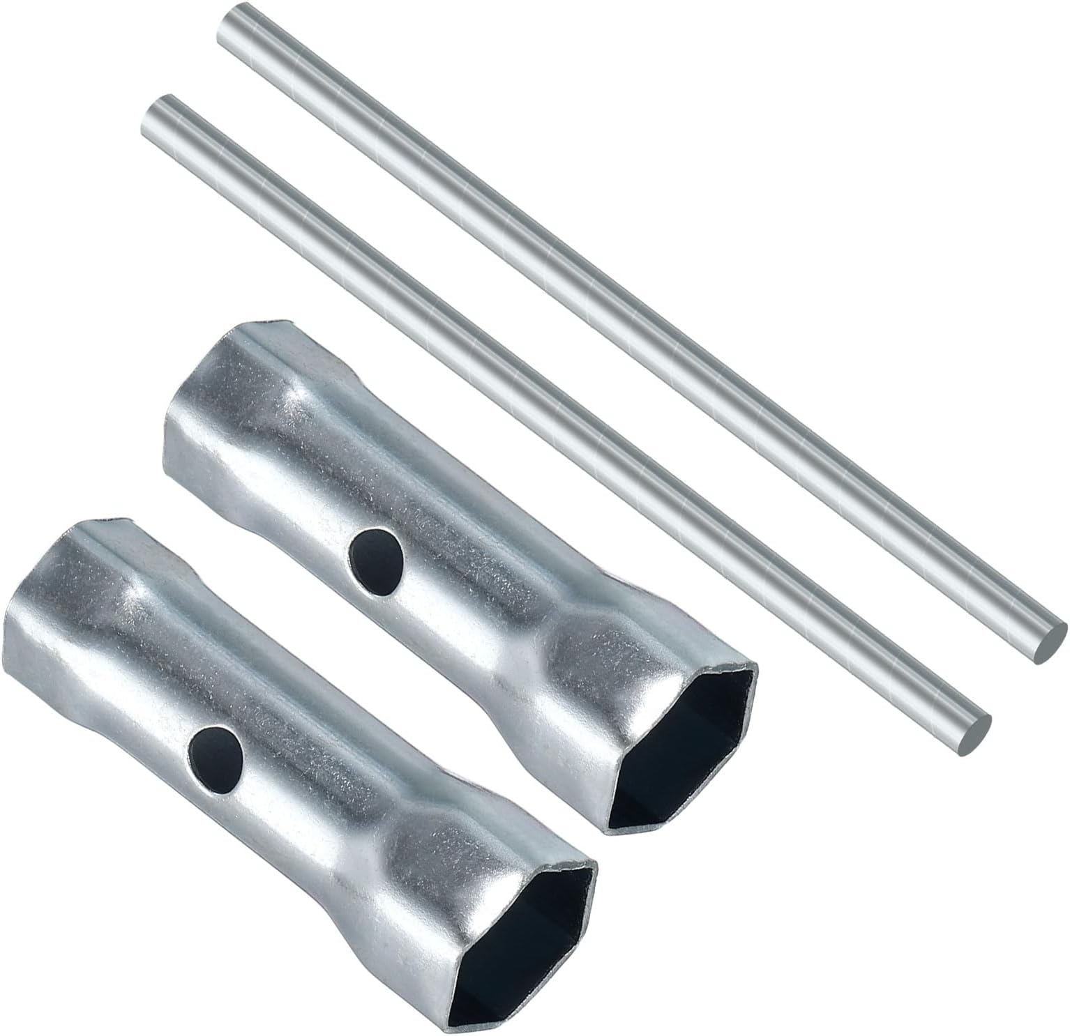CoCud Double Ended Motorcycle Ignition Spark Plug Spanner, 17-19mm, Deep Reach Wrench Socket with Bar - (Applications: for Automobile), 2pieces